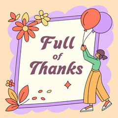 Fototapeta premium Expressing gratitude with a beautiful thank you design