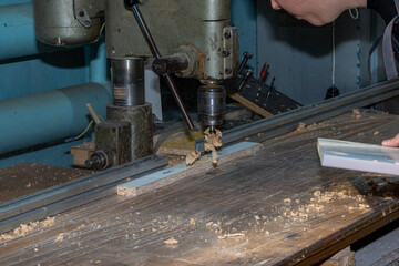 Old Drill Press in a Workshop
