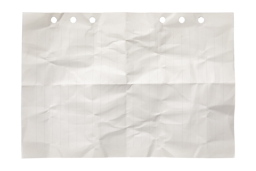 blank crumpled lined paper notebook paper with torn edges isolated on transparent background,note paper message office business tag sign