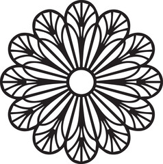 black and white flower