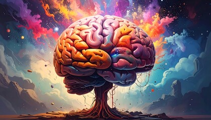 Colorful brain, cosmic roots