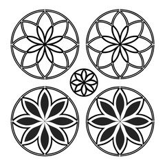 Geometric Floral Patterns mandala symmetrical
