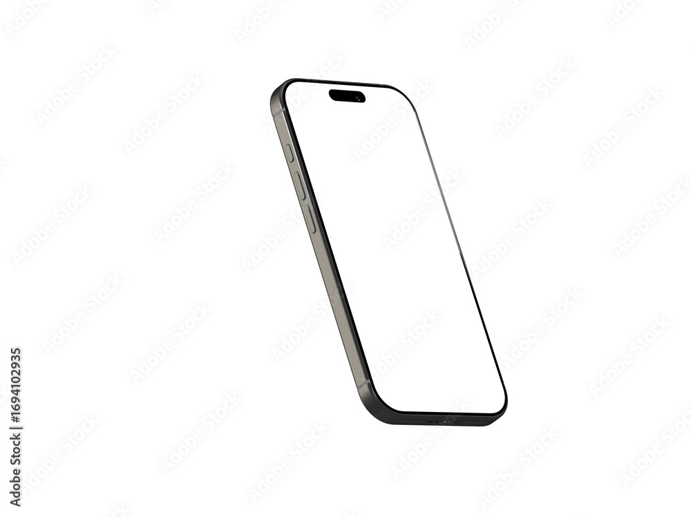 Wall mural high-quality image of a modern smartphone with a blank screen, perfect for app presentations or webs