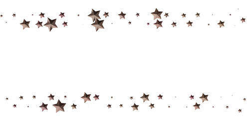 Elegant background with rose gold stars scattered on white. Perfect for invitations, cards, and more.