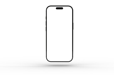 High-quality image of a modern smartphone with a blank screen, perfect for app presentations or website mockups.