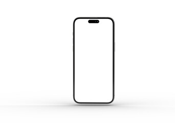 High-quality image of a modern smartphone with a blank screen, perfect for app presentations or website mockups.