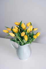 Colorful bouquet of tulips