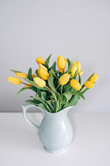 Colorful bouquet of tulips