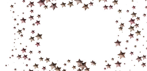 Beautiful rose gold stars scattered on white. Perfect for celebration, holidays, or branding.