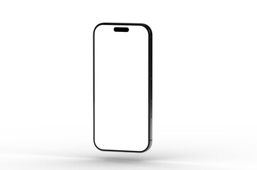 High-quality image of a modern smartphone with a blank screen, perfect for app presentations or website designs.