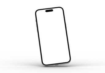 High-quality image of a smartphone with a blank screen, perfect for app presentations or website mockups.