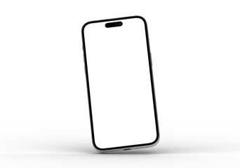 High-quality image of a smartphone with a blank screen, perfect for app presentations and website designs.
