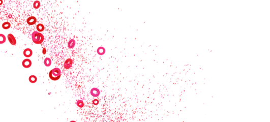 Abstract background with pink circles and confetti. Perfect for websites, presentations, and more.