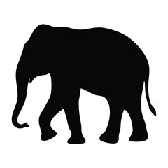 Black elephant silhouette vector image for african wildlife animal lovers and graphic designers usage