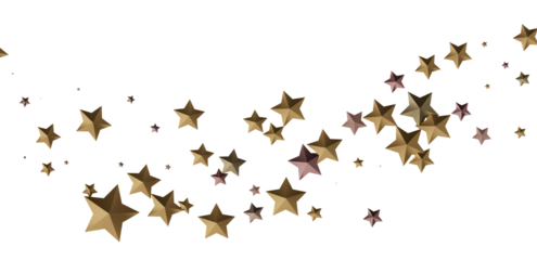 Beautiful gold stars scattered on white. Perfect for celebration, holiday, and festive designs.