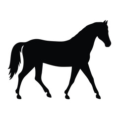 Horse silhouette vector image for equestrian design and animal illustration projects art design