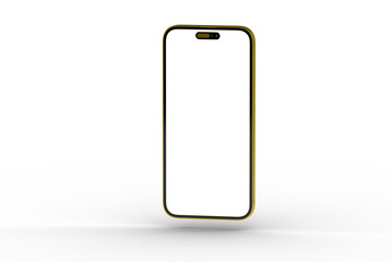 High-quality image of a modern smartphone with a blank screen, perfect for app presentations or website mockups. Download now!