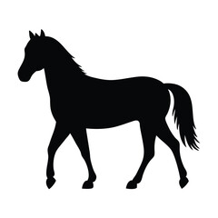 Horse silhouette vector image for graphic design and equestrian themed projects black horse outline art