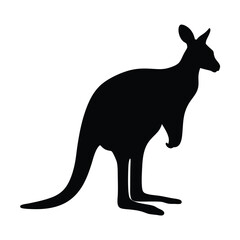 Download high resolution black kangaroo silhouette vector image for graphic design projects now