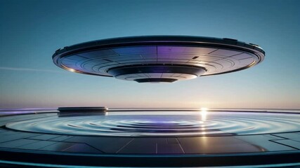 Futuristic 3D Abstract Animation of Glowing Geometric Shapes, Neon Energy Waves, and Sci-Fi Tunnel Motion Graphics for Technology and AI Backgrounds. - Powered by Adobe