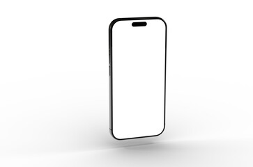 High-quality image of a modern smartphone with a blank screen, perfect for app presentations or website mockups.