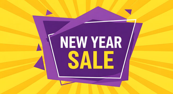New Year Sale Geometric Design