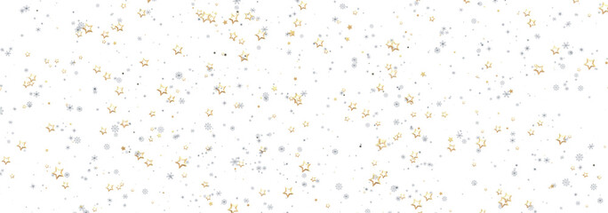 Festive background with gold and silver stars. Perfect for holidays and celebrations.