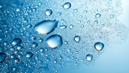 Macro Shot of Crystal-Clear Water Droplets on a Smooth Surface, Capturing Nature s Refreshing Beauty