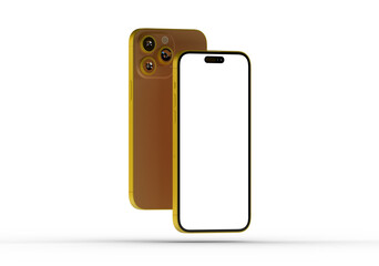 High-quality photo of a gold smartphone mockup. Perfect for app presentations, website design, and more.