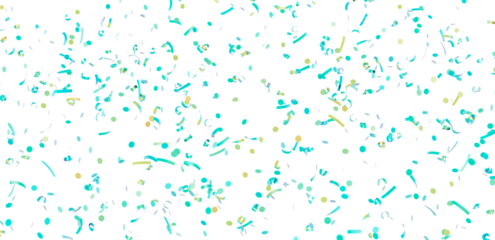 Festive background with teal and gold confetti. Perfect for celebrations, parties, and events.
