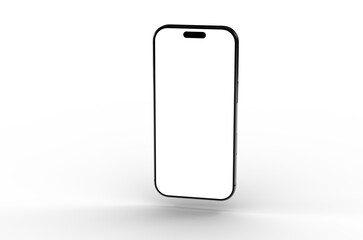 High-quality image of a modern smartphone with a blank screen, perfect for app presentations or website mockups.