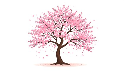 Cherry blossom tree illustration