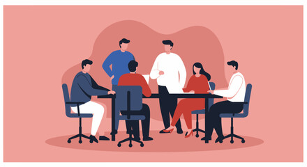 Diverse team collaborating in a modern office meeting, discussing business strategy. Ideal for concepts of teamwork, innovation, and professional development.