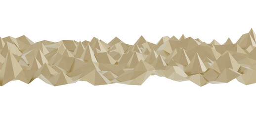 Low poly landscape of beige mountains.  Perfect for backgrounds, website headers, and design projects.  Modern and minimalist aesthetic.