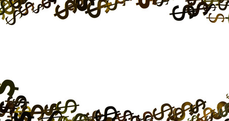 US Dollar sign symbols 3d close up