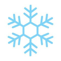 Minimalist vector icons of snow flakes in graceful patterns and linear forms perfect for wintertime, New Year, and holiday visuals Vector illustrator Blue snowflake icon isolated vector illustration