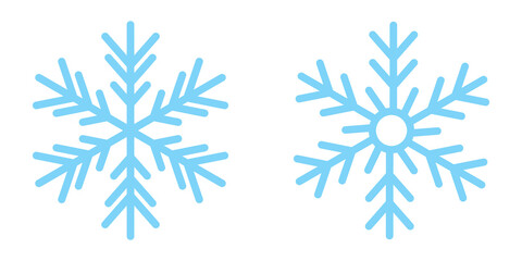 Blue snowflake icon set isolated vector illustration. snowflakes icon, snow or snowflake winter symbol set vector art illustration isolated on transparent png Snowflake different icons.