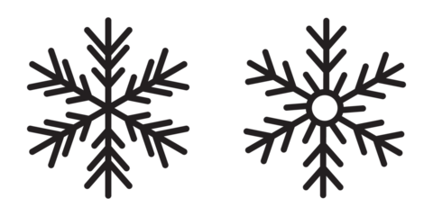 snowflakes icon, snow or snowflake winter symbol set vector art illustration isolated on transparent png Snowflake different icons. Blue snowflake icon set isolated vector illustration.