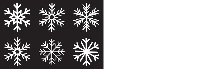 Blue snowflake icon set isolated vector illustration. Snowflake different icons. snowflakes icon, snow or snowflake winter symbol set vector art illustration isolated on transparent png