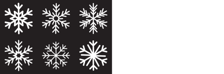 Blue snowflake icon set isolated vector illustration. Snowflake different icons. snowflakes icon, snow or snowflake winter symbol set vector art illustration isolated on transparent png