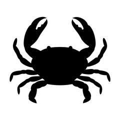 Crab silhouette vector illustration of sea animal crustacean ocean life seafood marine wildlife crab clipart