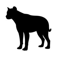 Hyena silhouette vector image for wildlife enthusiasts and animal lovers hyena illustration art