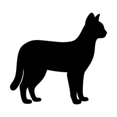 Black cat silhouette vector illustration for graphic design and pet lovers feline animal art design