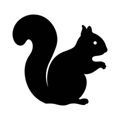 Vector graphic of a squirrel silhouette illustration wildlife animal rodent nature icon clip art design element