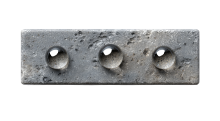 Gray stone brick with three water droplets