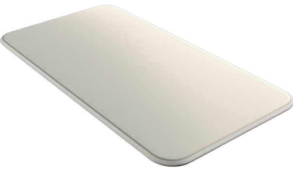 Flat, light-beige rectangular surface