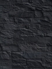 Fototapeta premium Textured black stone wall interior design background modern environment close-up minimalist aesthetic