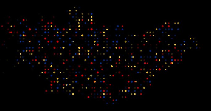 Mongolia border visualized with generative circles