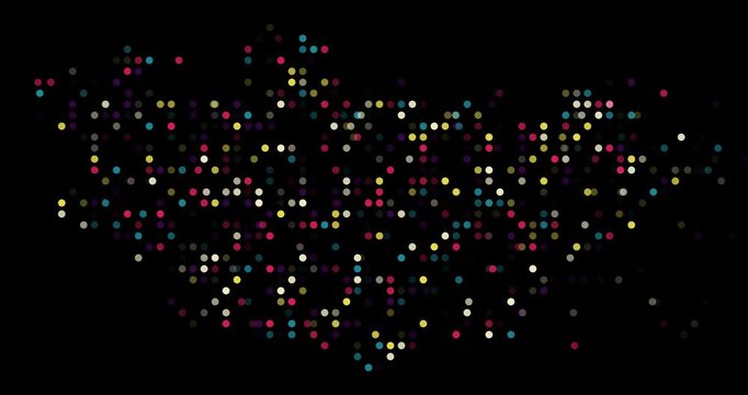 Digital Spheres Emerge Forming Hypnotic Mongolia Map Animation