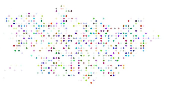 Mongolia circular geometry forming national outline